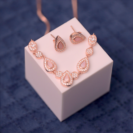 Rosegold Rosella Core Chain Pendant Set