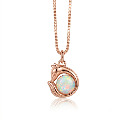 Rosegold Foxy Opal Chain Pendant