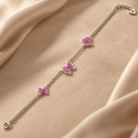Silver Fluttering Vine Bracelet