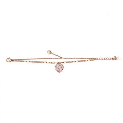 Rose Gold Love Lock Bracelet