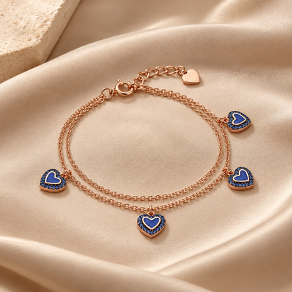 Rose Gold Amour Heart Bracelet