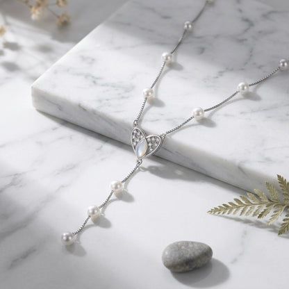Silver Heart Cascade Chain Pendant