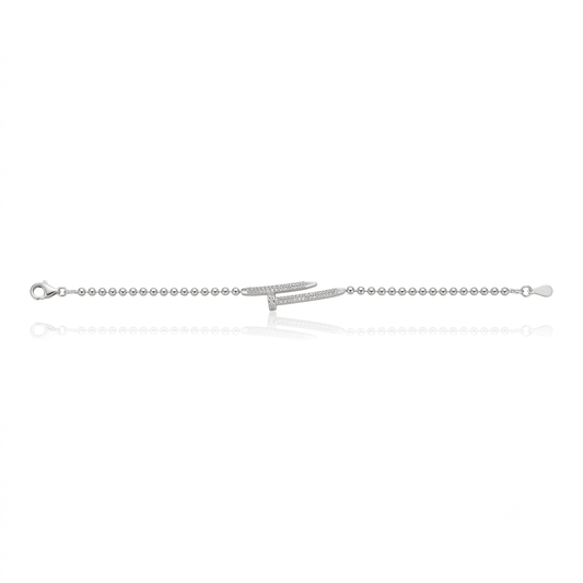 Silver Luxe Beaded Bracelet