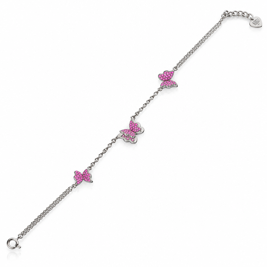 Silver Fluttering Vine Bracelet