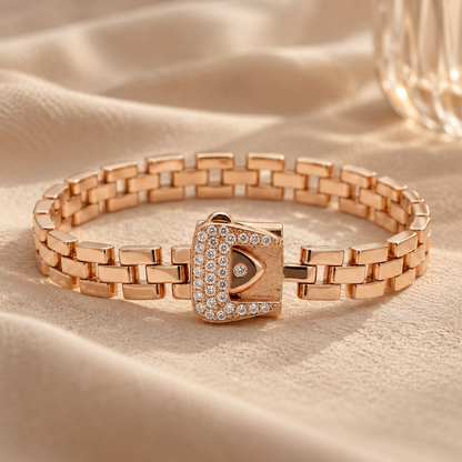 Rose Gold Luxe Buckle Bracelet