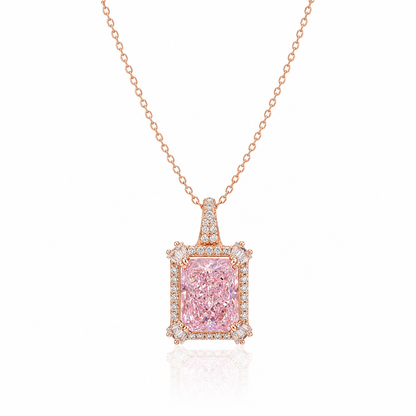 Rosegold Regal Pink Radiance Chain Pendant