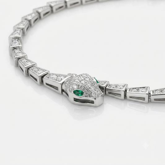 Silver Regal Serpent Bracelet