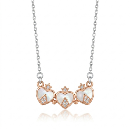 Two Tone Magnetic Clover Bloom Chain Pendant