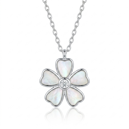 Silver Classic Flower Chain Pendant