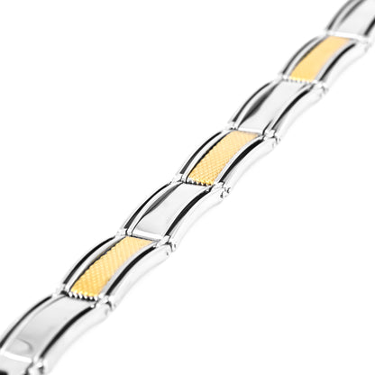 Silver Two Tone Trendy Bracelet