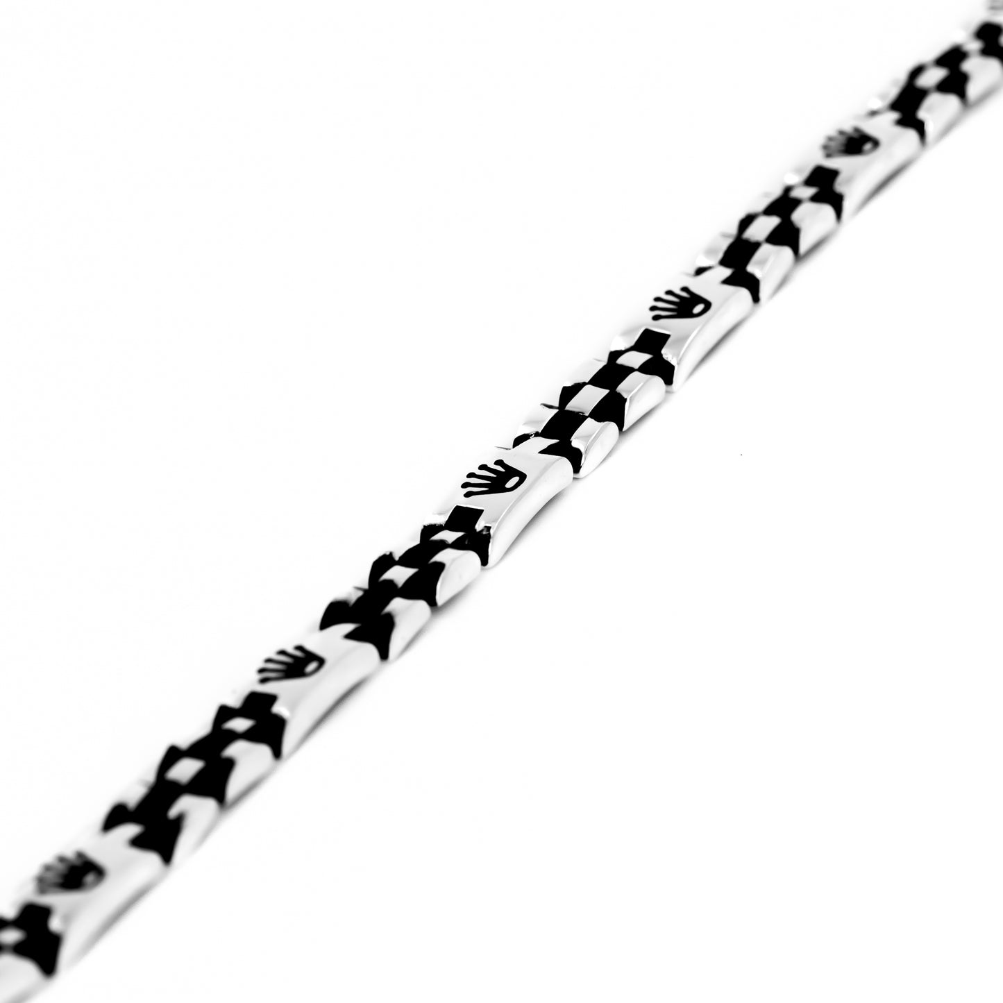 Silver Minimal Men's Crown Bracelet