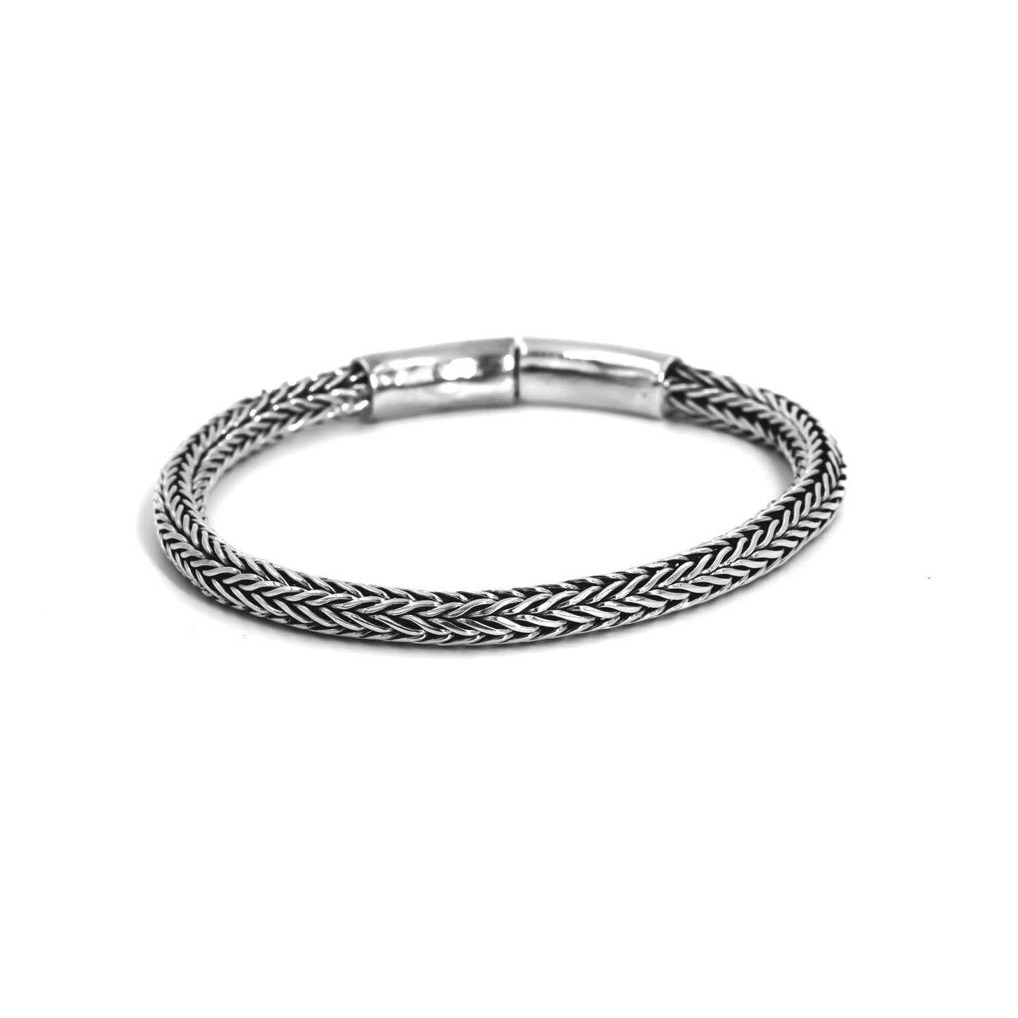 Silver Vintage Corded Bracelet