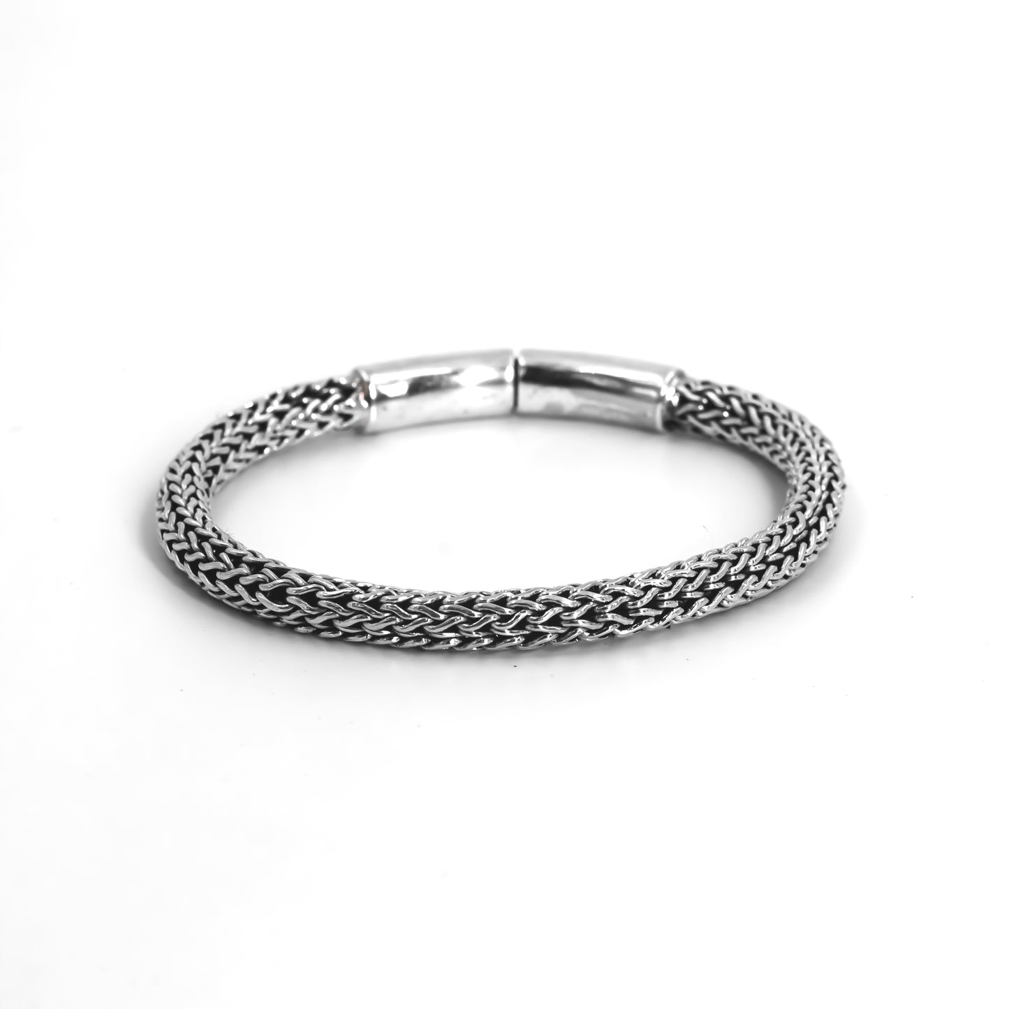 Silver Vintage Braided Bracelet
