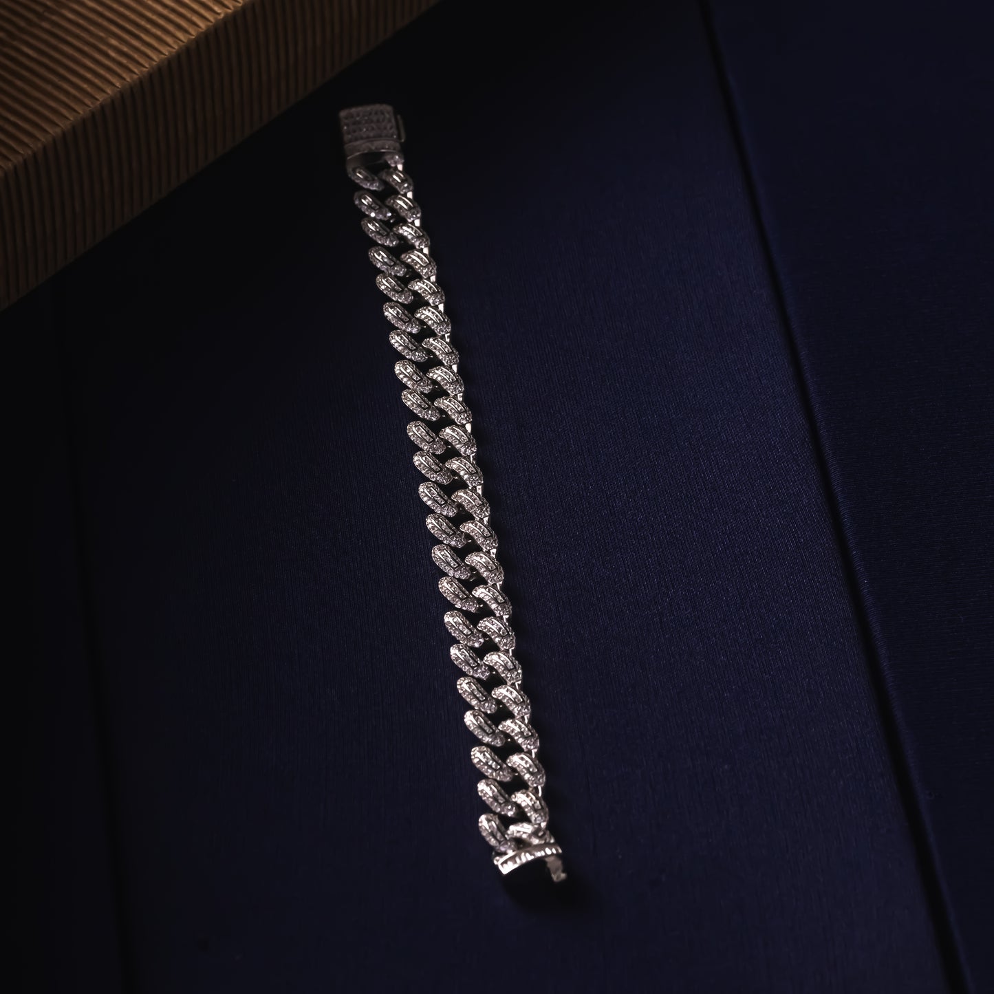 Silver Iced Baguette Bracelet