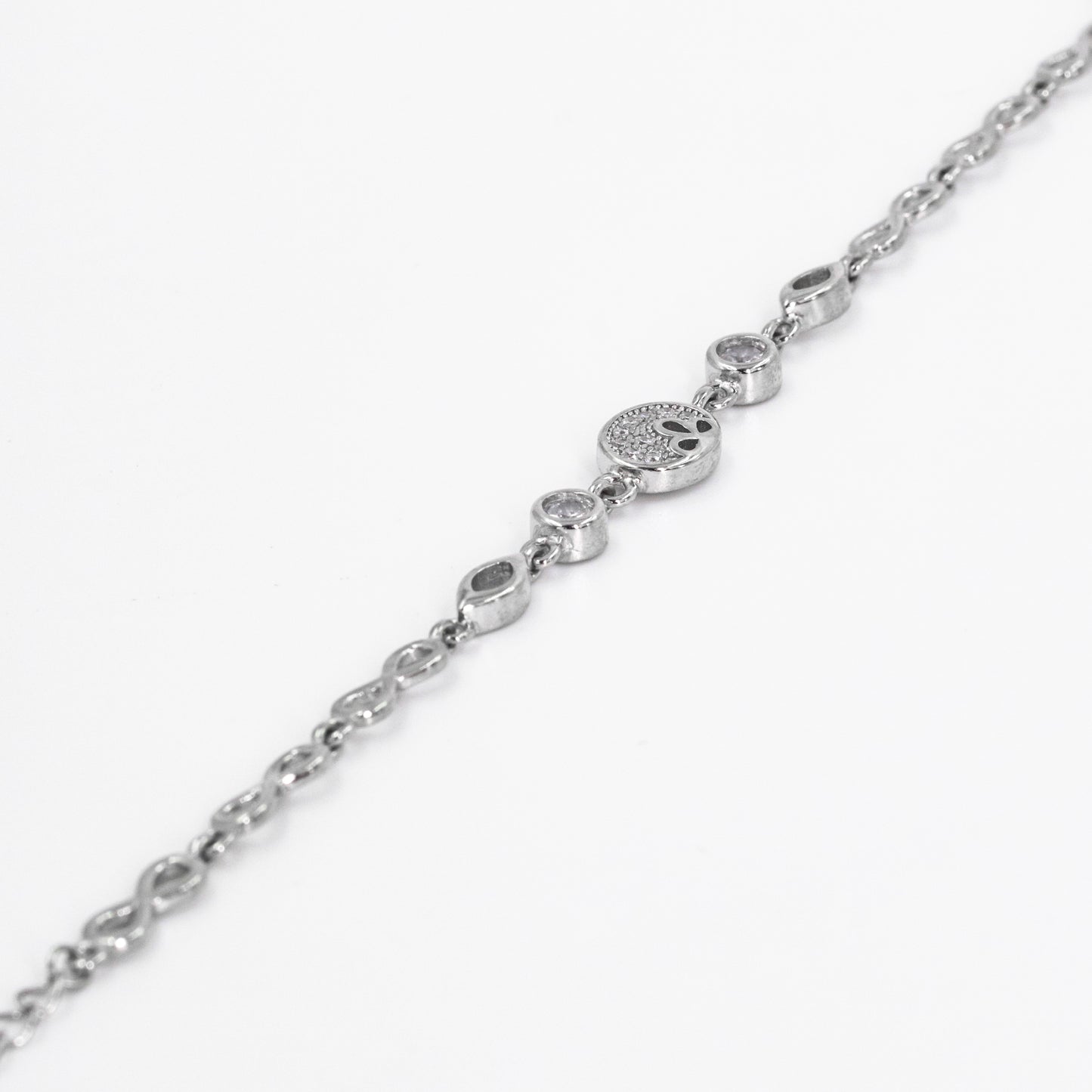 Silver Infinity Tri Petal Harmony Bracelet