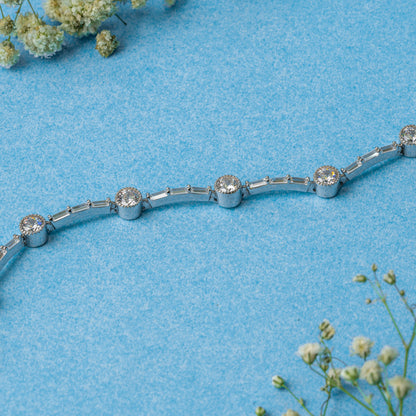 Silver Circular Linked Harmony Bracelet