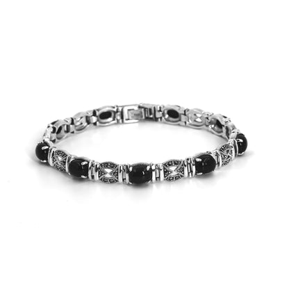 Silver Exclusive Marcasite Elliptical Bracelet