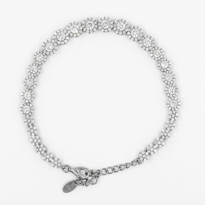 Silver Minimalist Stone Bracelet