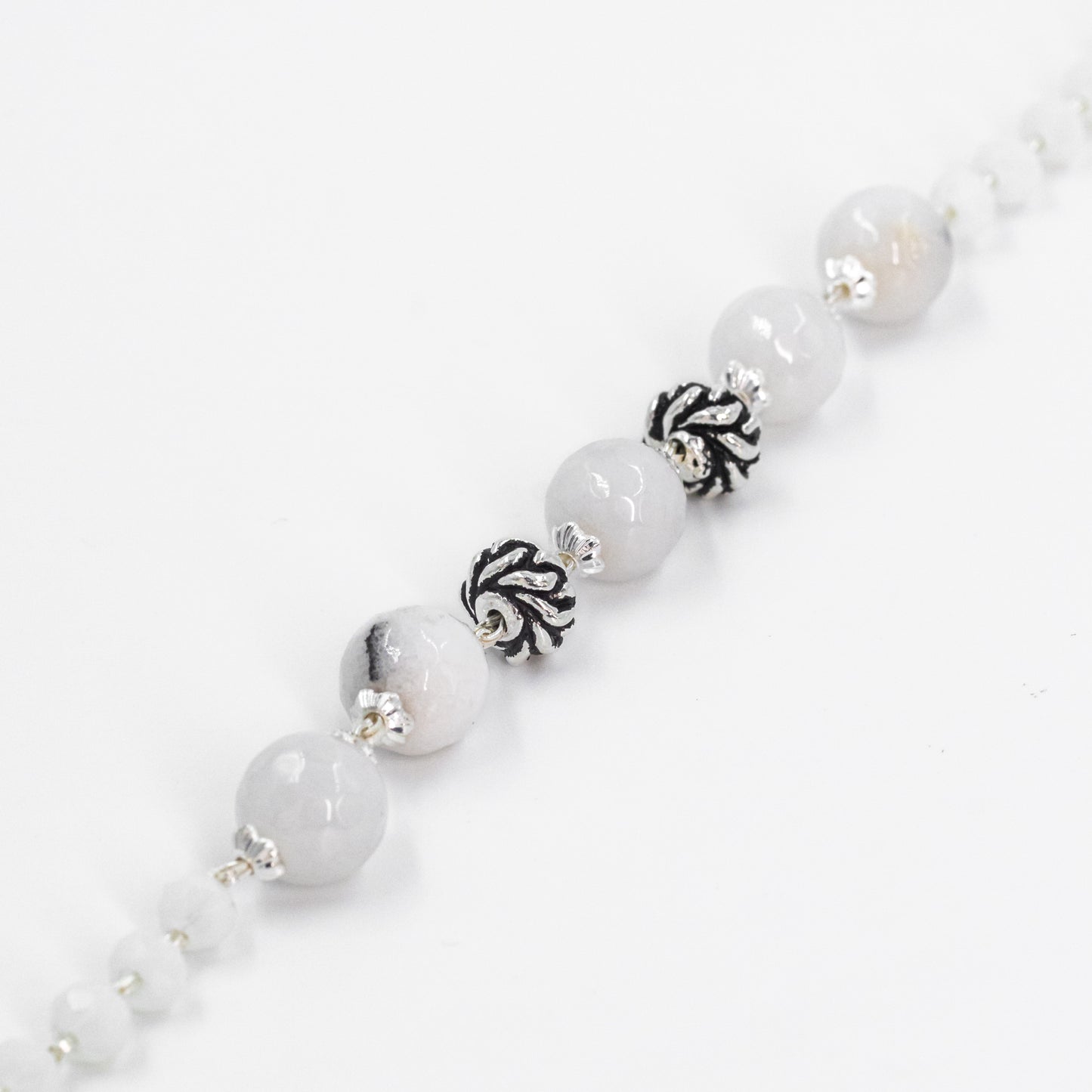 Silver Snow Beads Bracelet