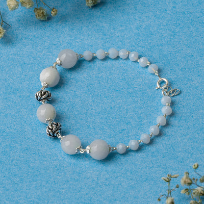 Silver Snow Beads Bracelet