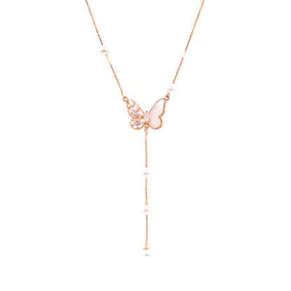 Rose Gold Butterfly Dream Chain Pendant