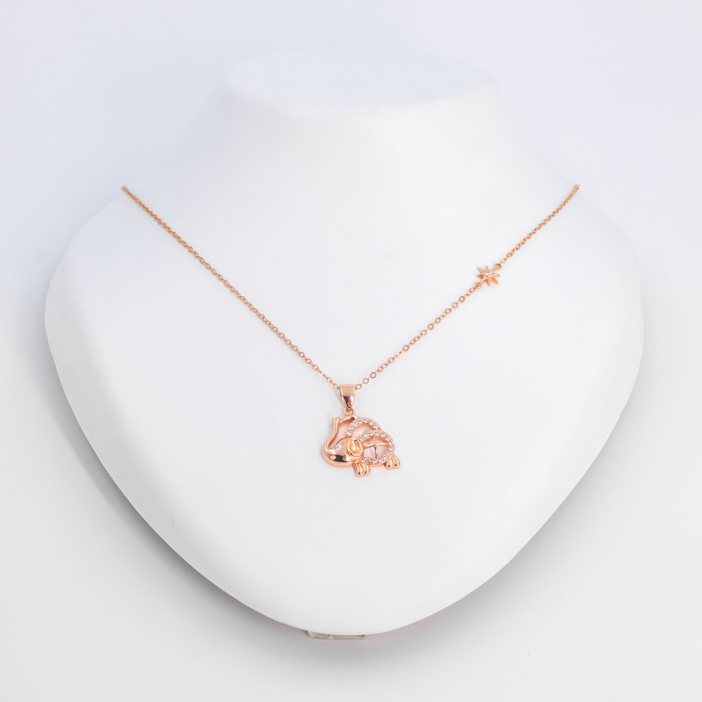Rose Gold Elephant Chain Pendant