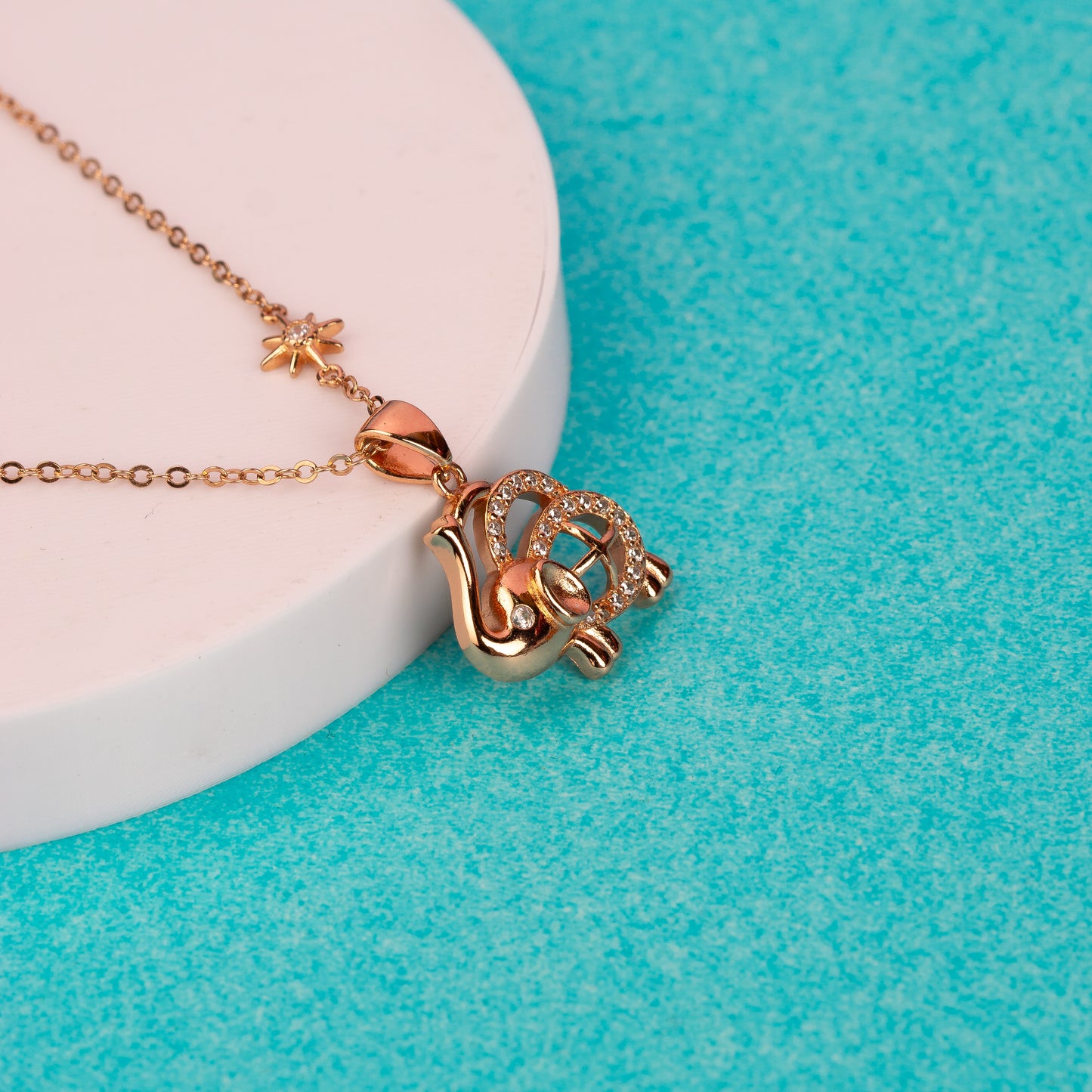Rose Gold Elephant Chain Pendant