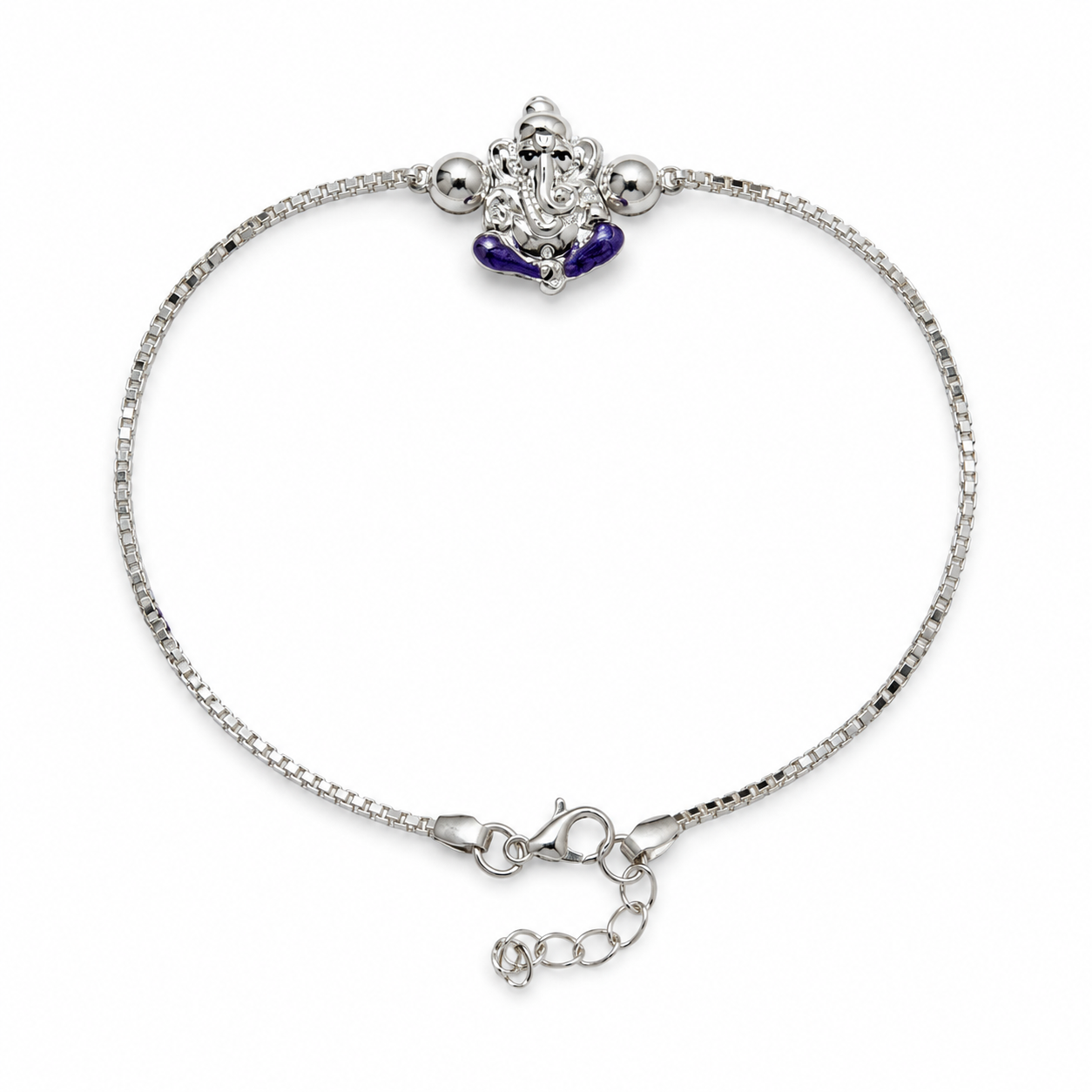 Bappa Morya Silver Rakhi