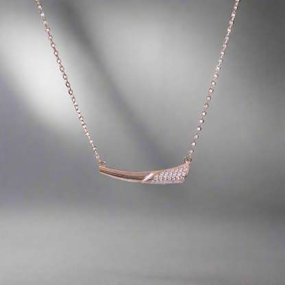Rose Gold Slender Chain Pendant
