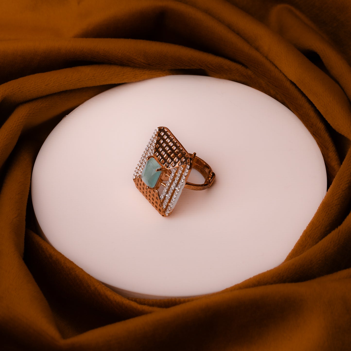 Rose Gold Turquoise Stone Ring