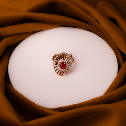 Rose Gold Ruby Gemstone Ring