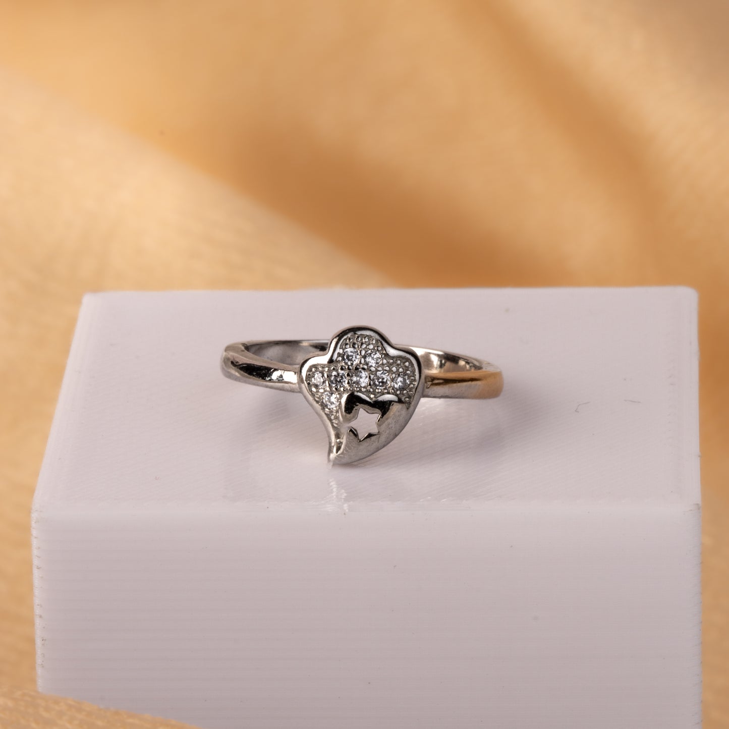 Silver Shooting Star Dust Ring