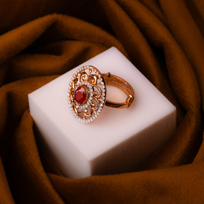 Rose Gold Ruby Blush Ring