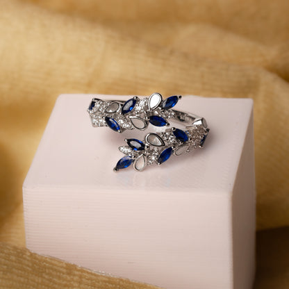 Silver Sea Blue Brilliance Ring
