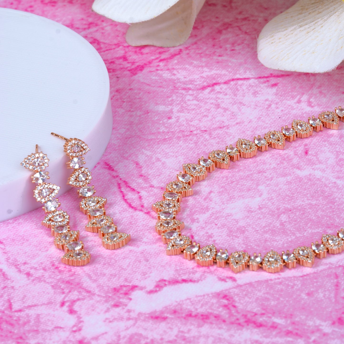 Rose Gold Exquisite Allure Necklace Set