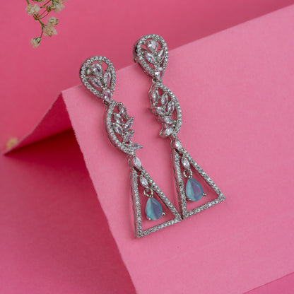 Silver Azure Sparkle Earrings