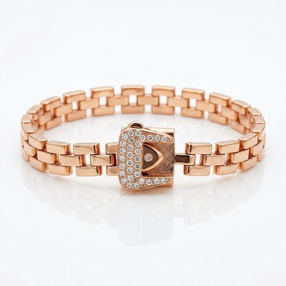 Rose Gold Luxe Buckle Bracelet