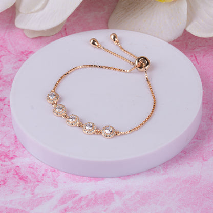 Rose Gold Radiant Charm Bracelet