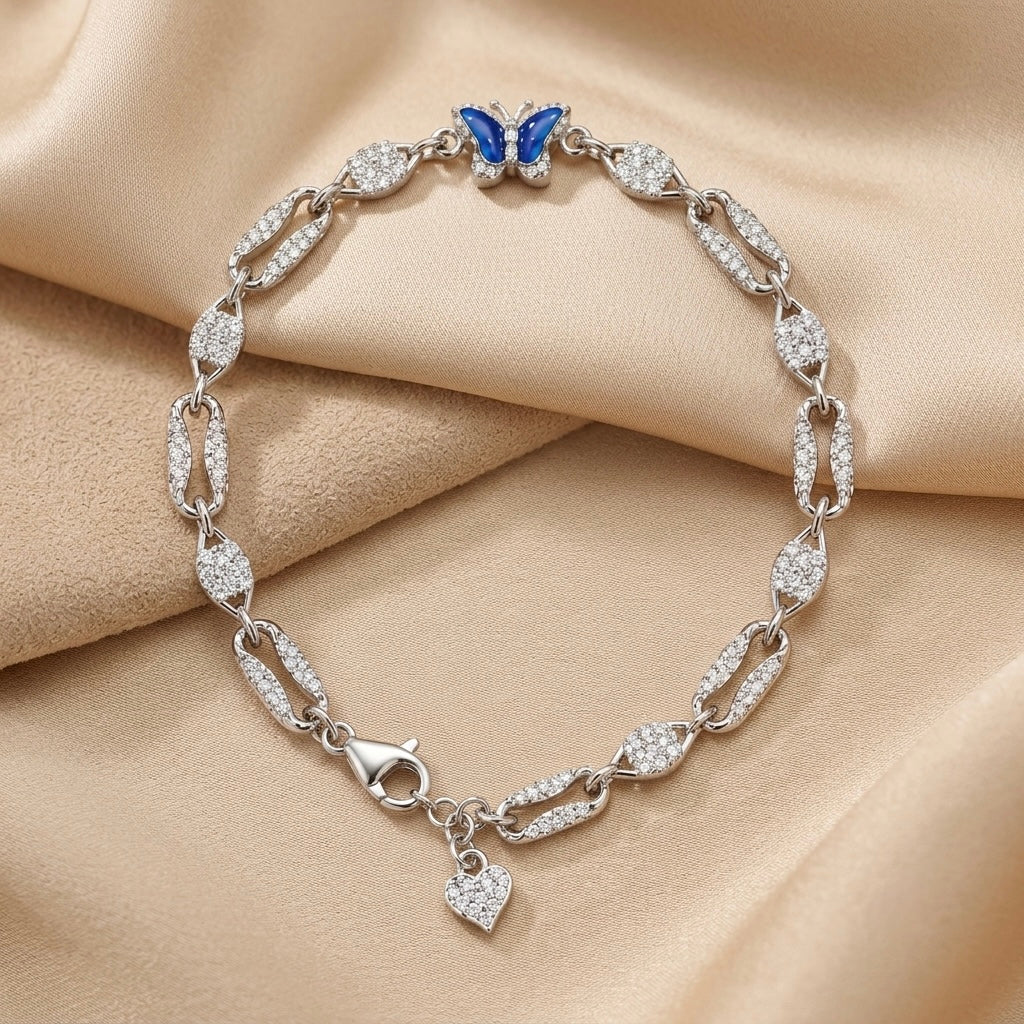 Silver Azure Flutter Bracelet