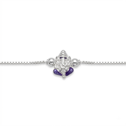 Bappa Morya Silver Rakhi