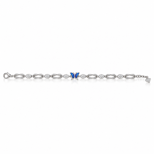 Silver Azure Flutter Bracelet