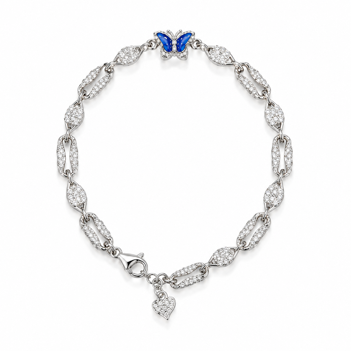 Silver Azure Flutter Bracelet