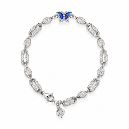 Silver Azure Flutter Bracelet