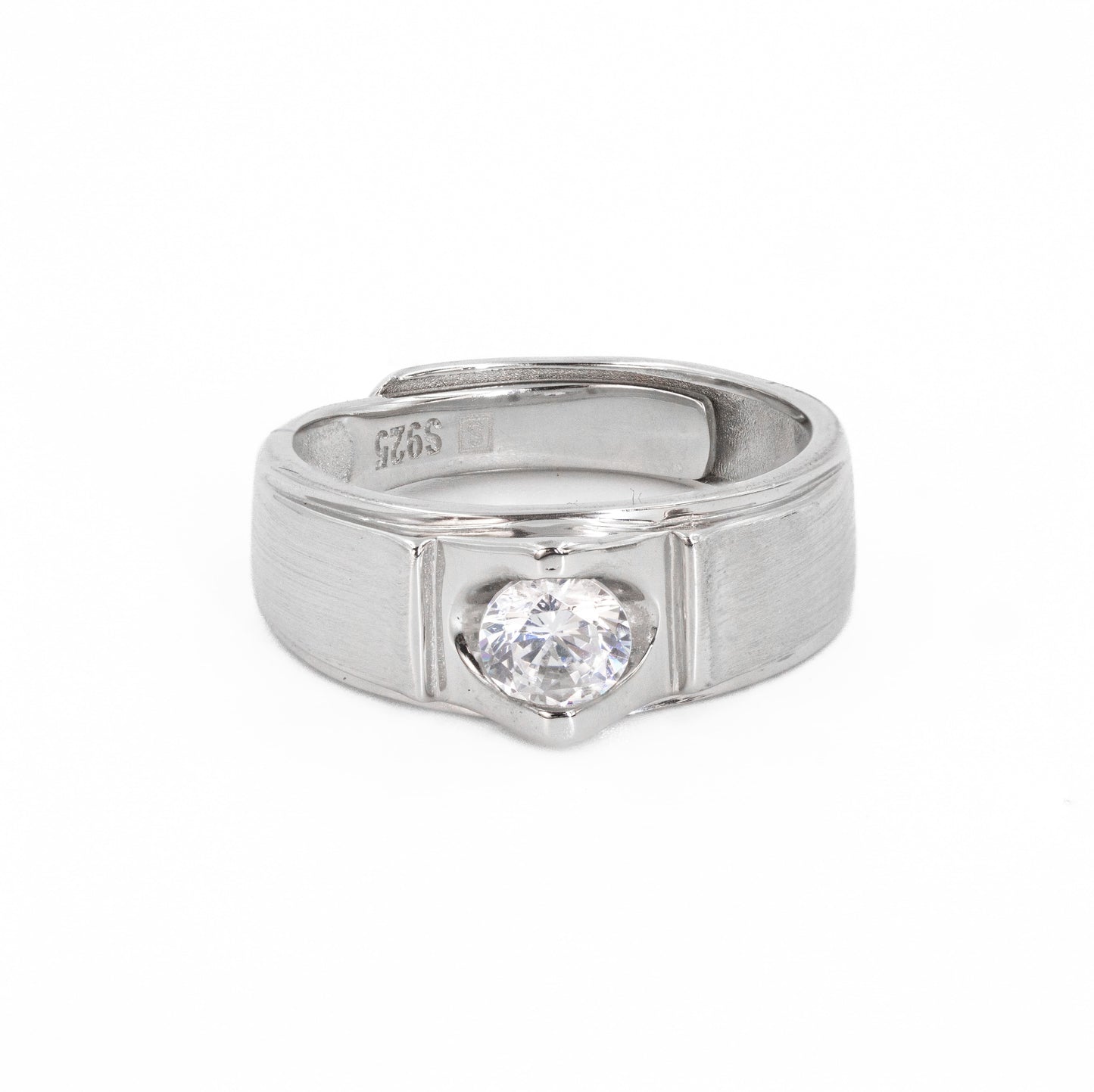 Silver Luxe Horizon Solitaire Ring