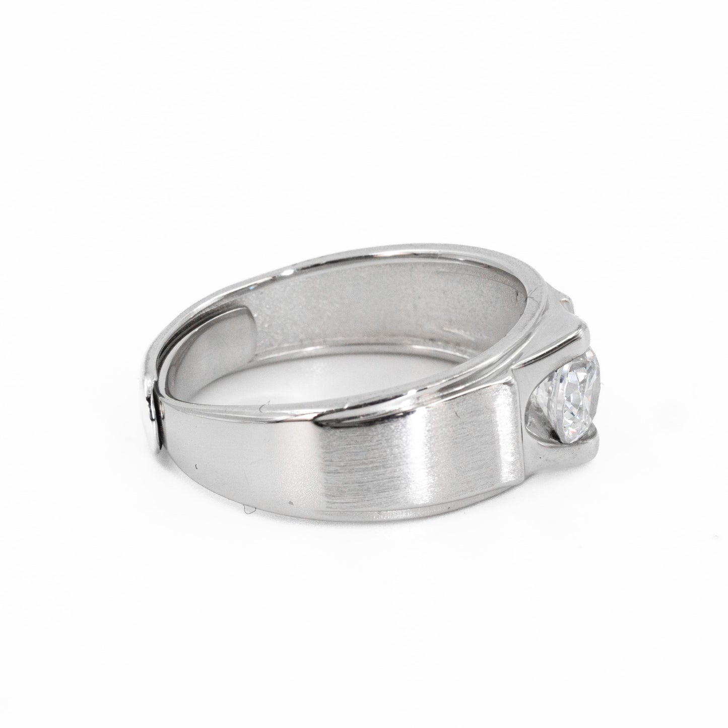 Silver Luxe Horizon Solitaire Ring