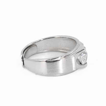 Silver Luxe Horizon Solitaire Ring