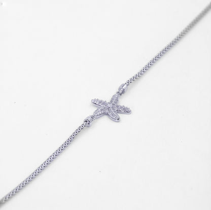 Silver Simple Starfish Bracelet
