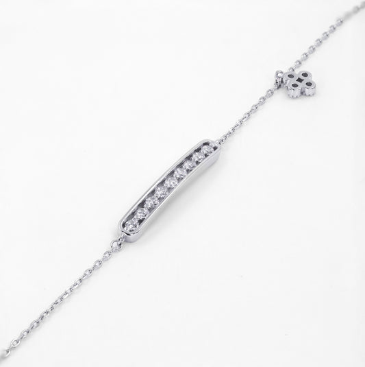 Silver Sleek Charm Bracelet