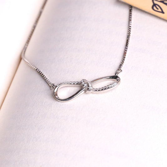 Silver Infinity Knot Chain Pendant