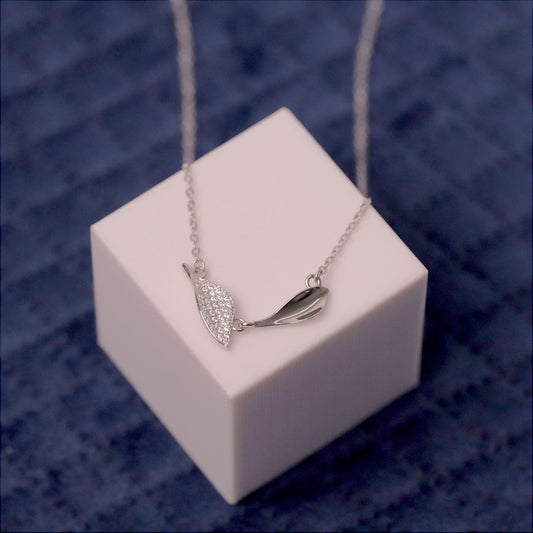 Silver Leaffall Chain Pendant